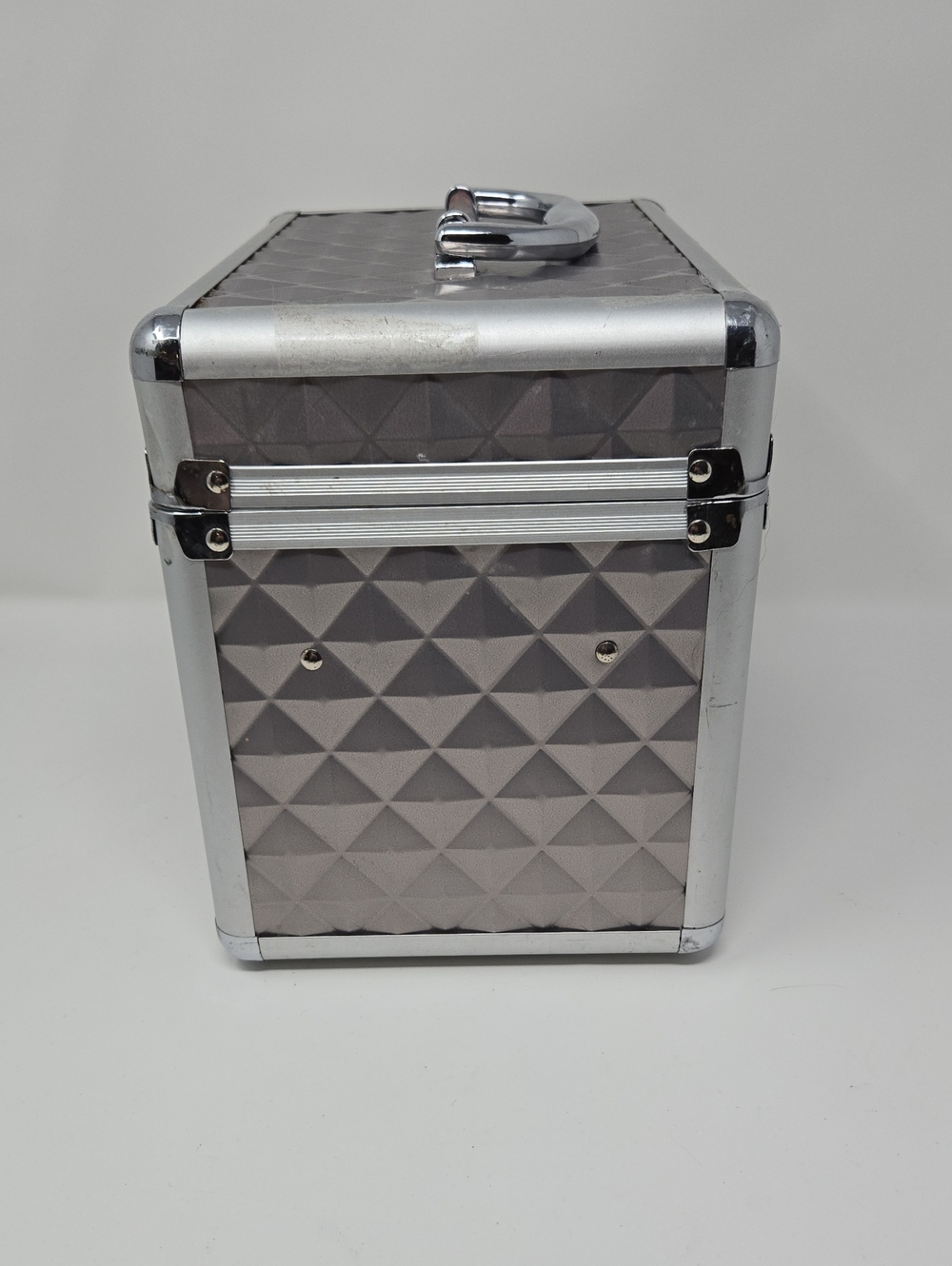 Compact Silver Gray Storage Case with Secure Lock - Picture 4 of 7